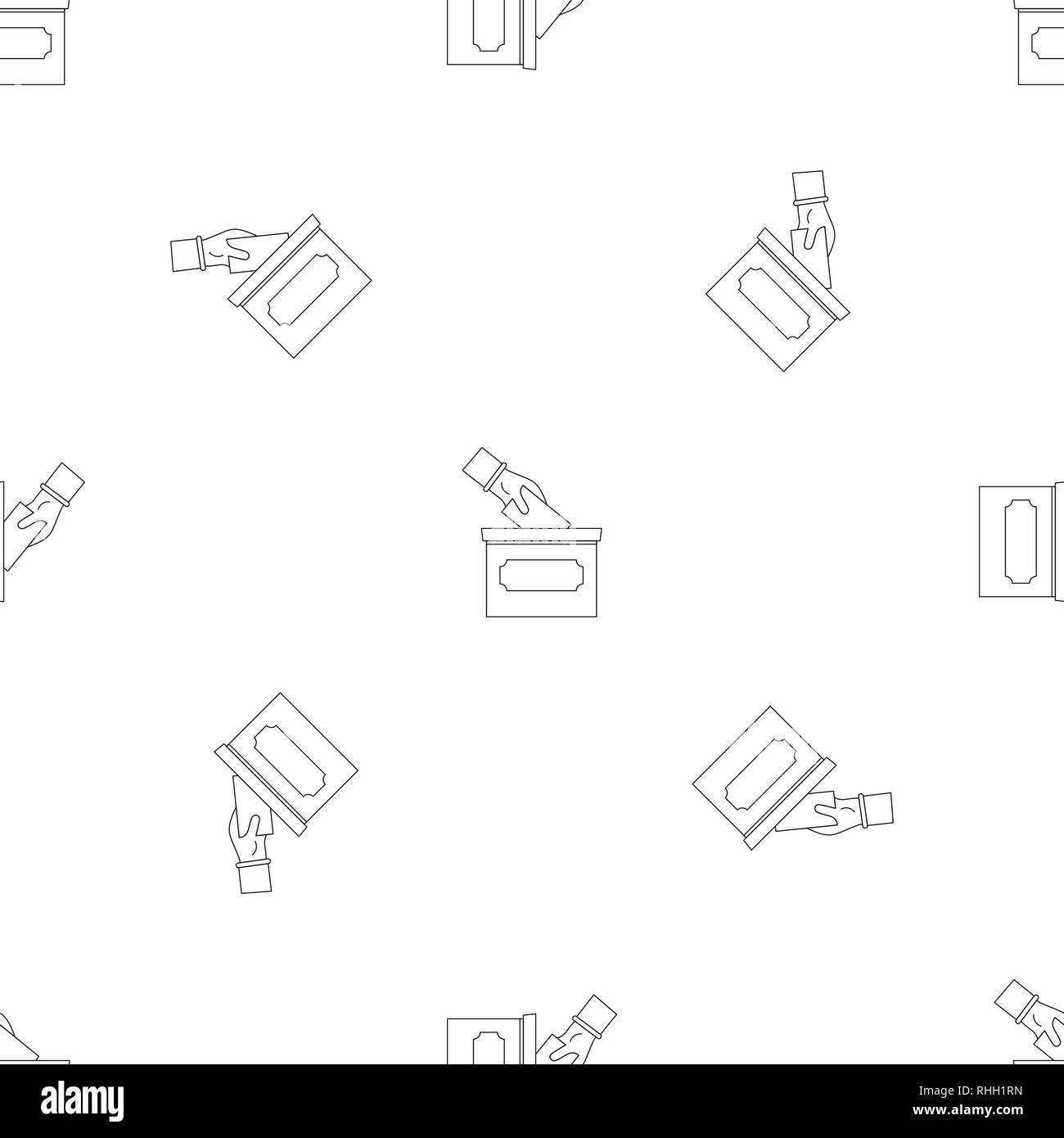 Voting Box Pattern Hand put election box pattern seamless vector repeat geometric for any ...