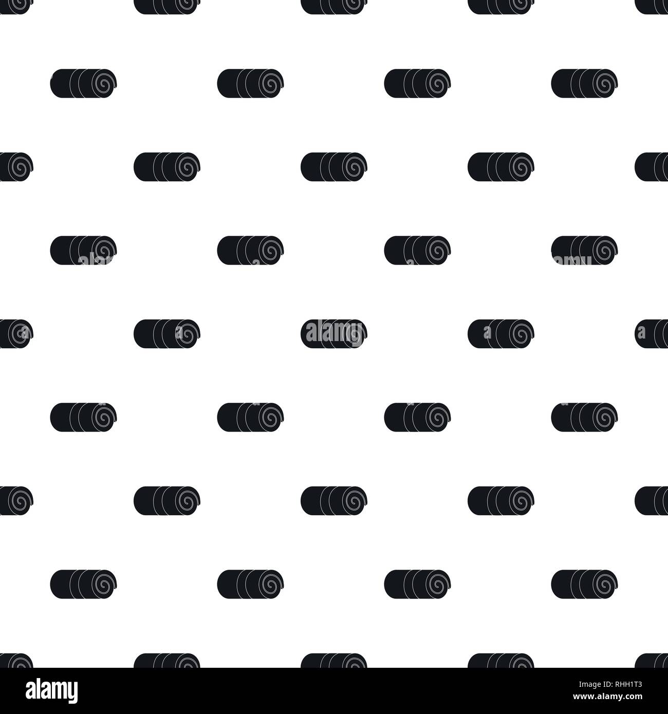 Rolled towel pattern seamless vector repeat geometric for any web design Stock Vector