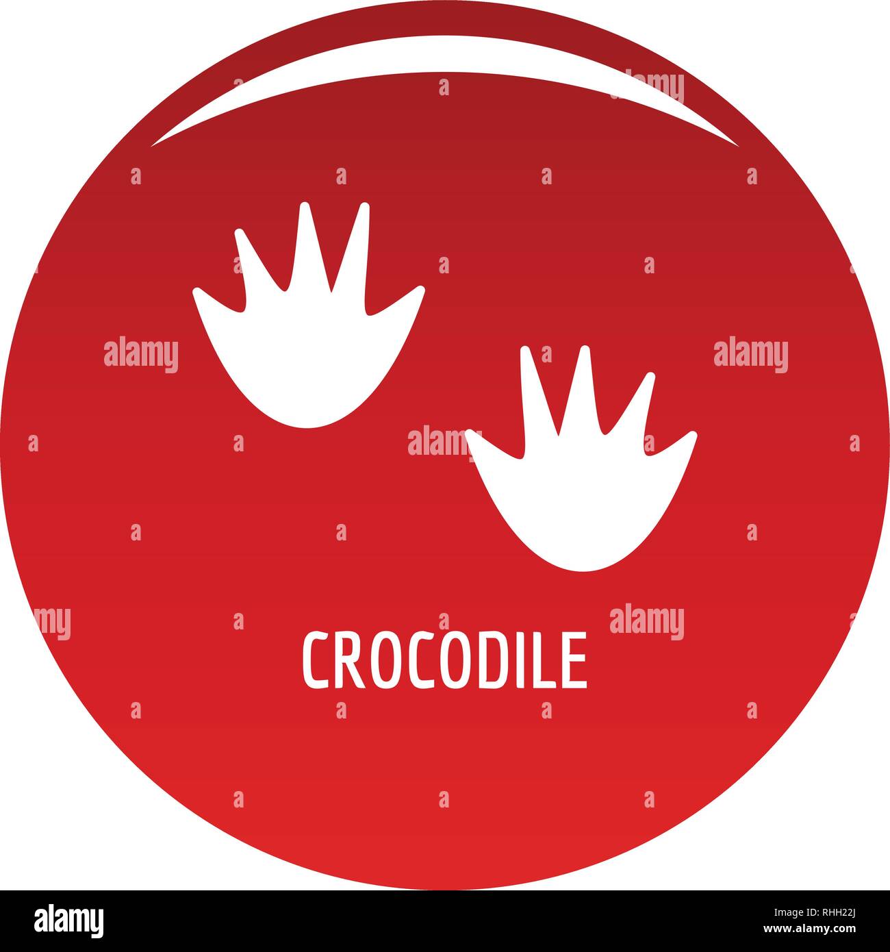 Crocodile step icon. Simple illustration of crocodile step vector icon ...