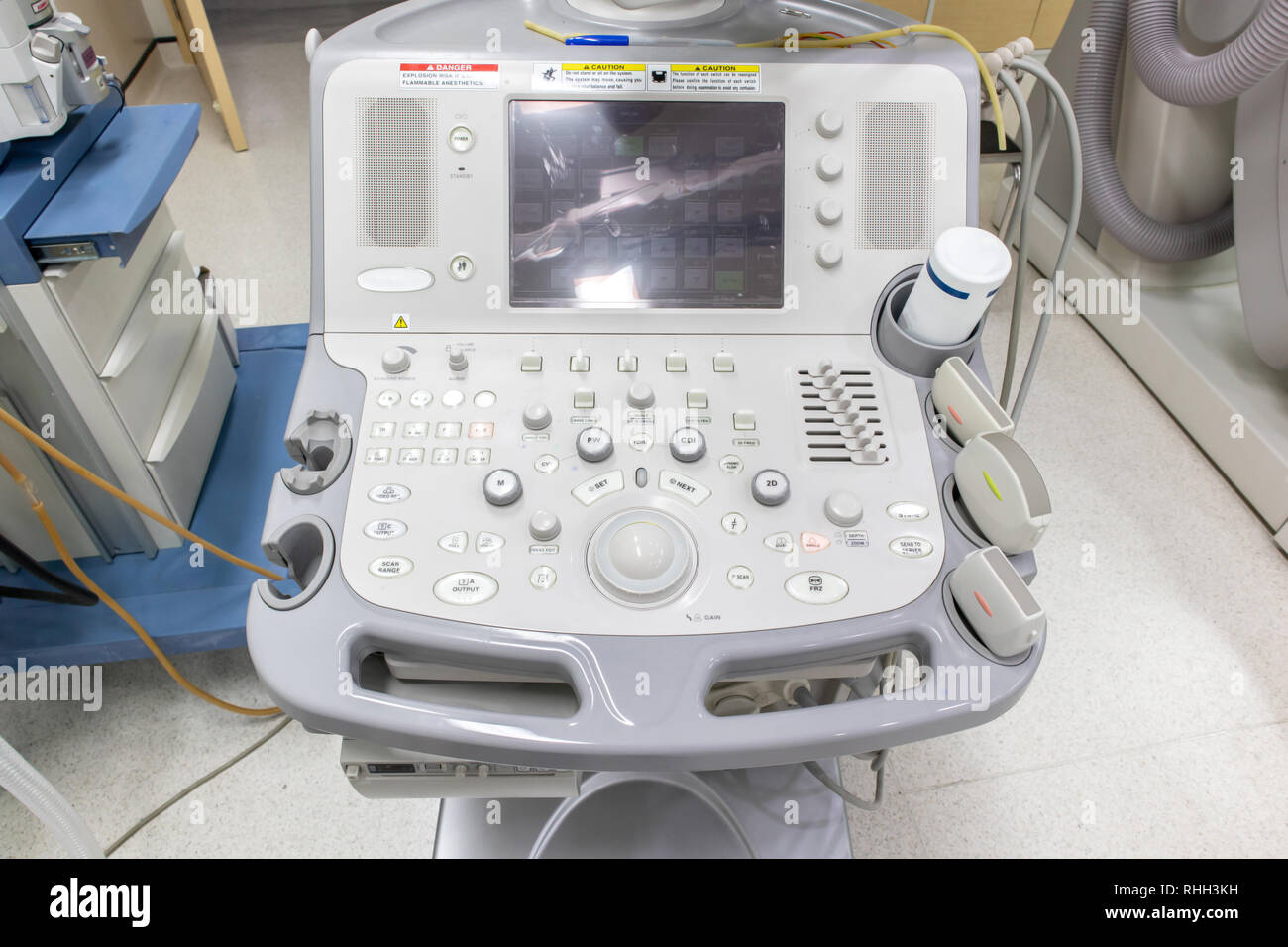 Control panel of the ultrasound machine in hospital Stock Photo Alamy