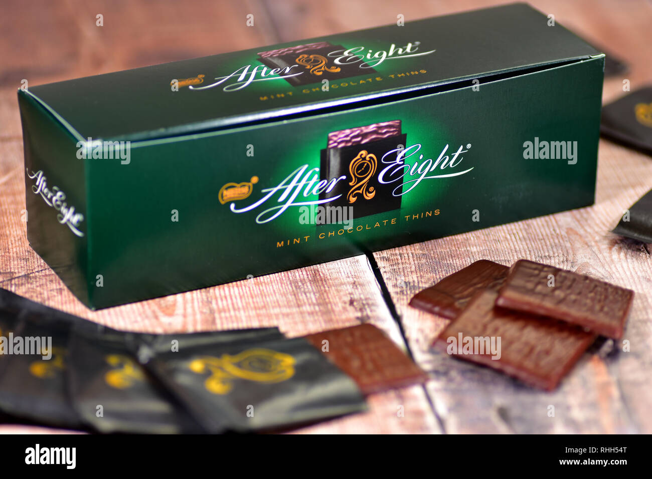 After Eight mints Stock Photo