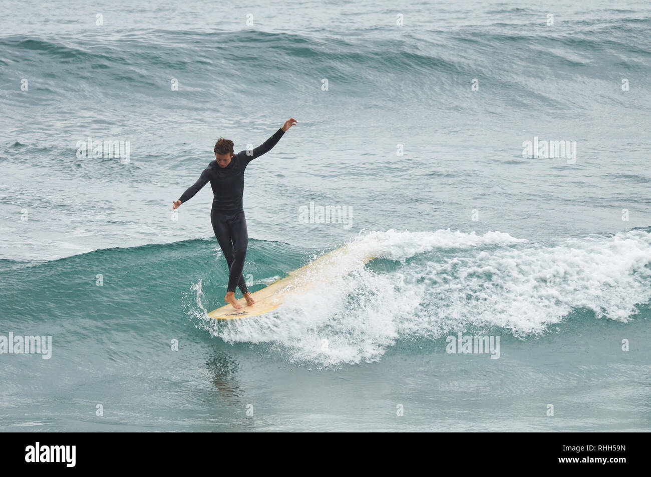 Hang Ten Surf Sign California Classic Big Wave Surfer Surfing Surfboard  Wall Art