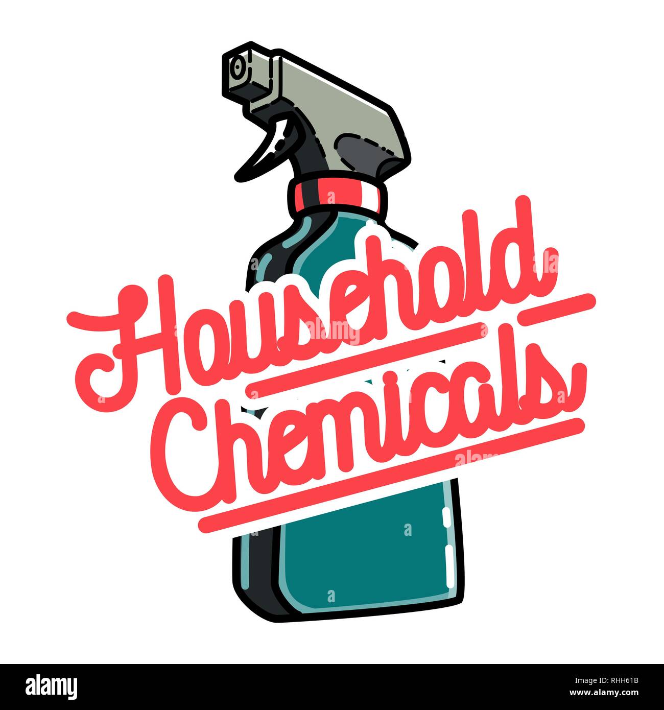 Color vintage household chemicals emblem, label, badge and design ...