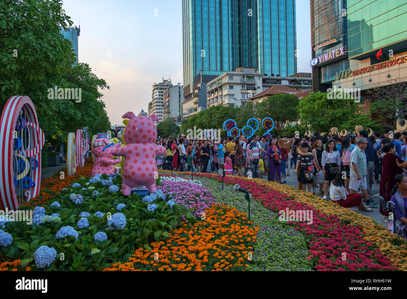 New Lunar Year 2019 celebration in Ho Chi Minh City Stock Photo