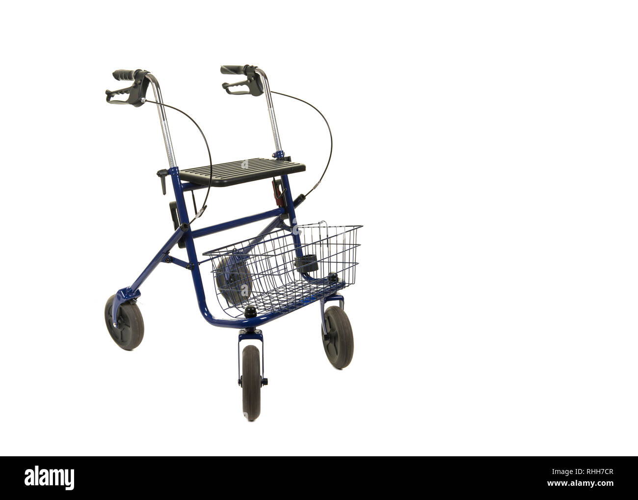 A walker with wheels isolated on a white background Stock Photo
