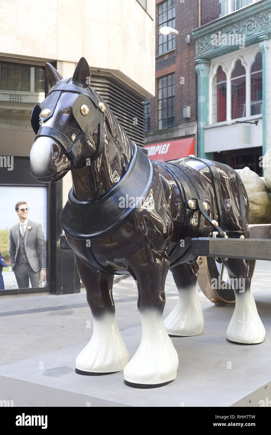 Giant cart horse sculpture Stock Photo Alamy