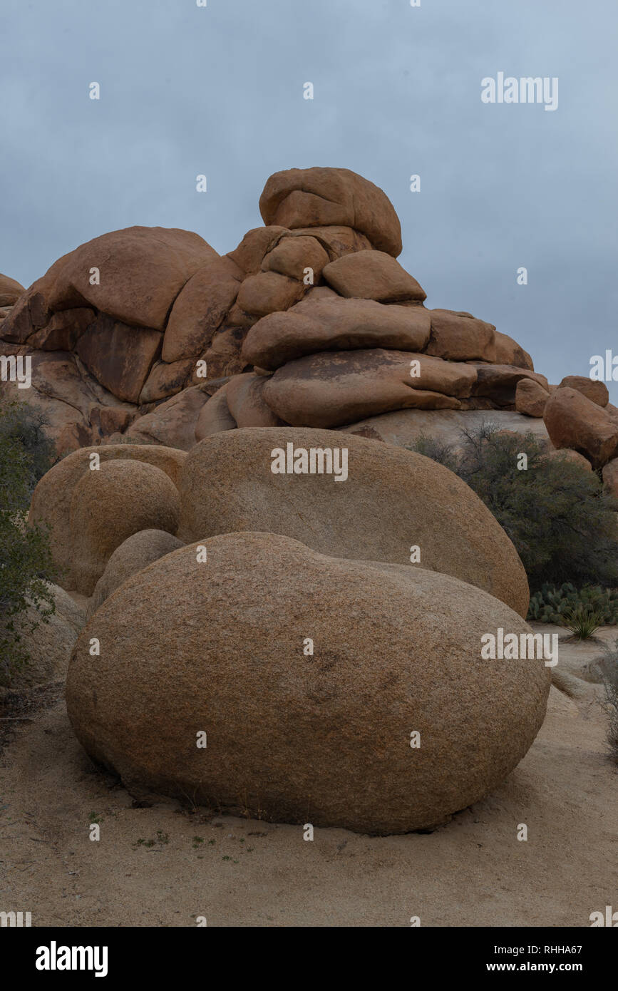 Big boulders in the desert Stock Photo Alamy