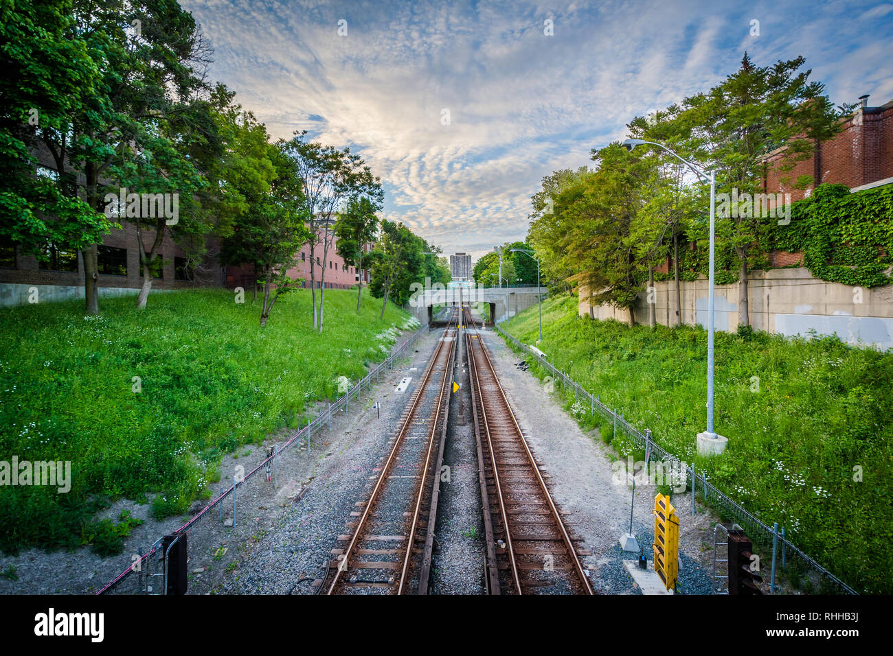 Railroad tracks in Toronto, Ontario Stock Photo Alamy