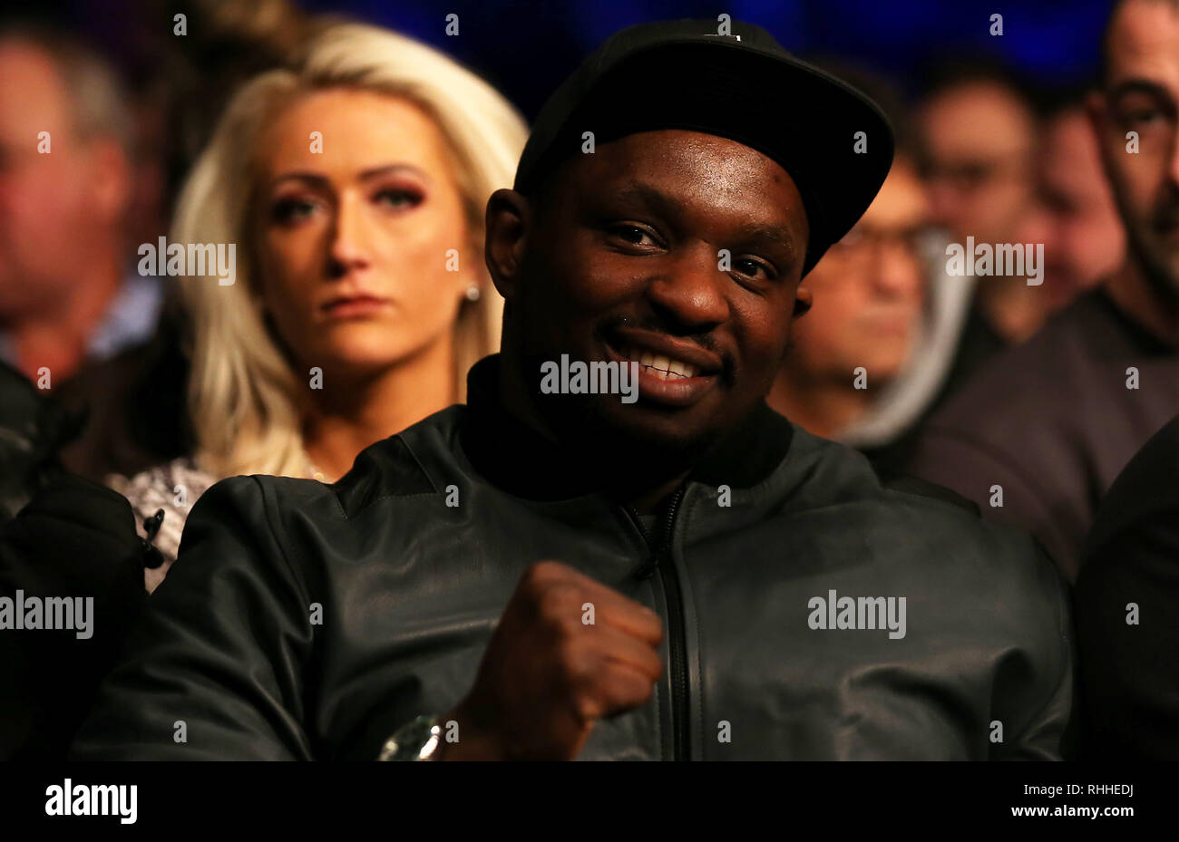 Dillian Whyte in the crowd at The O2 Arena, London Stock Photo - Alamy
