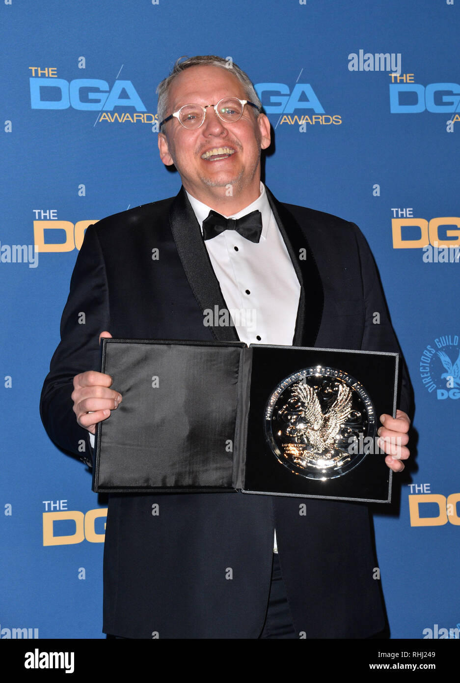 HOLLYWOOD, CA - FEBRUARY 02: Adam McKay (L) and Shira Piven attend the 71st  Annual Directors Guild Of America Awards at The Ray Dolby Ballroom at Holl  Stock Photo - Alamy