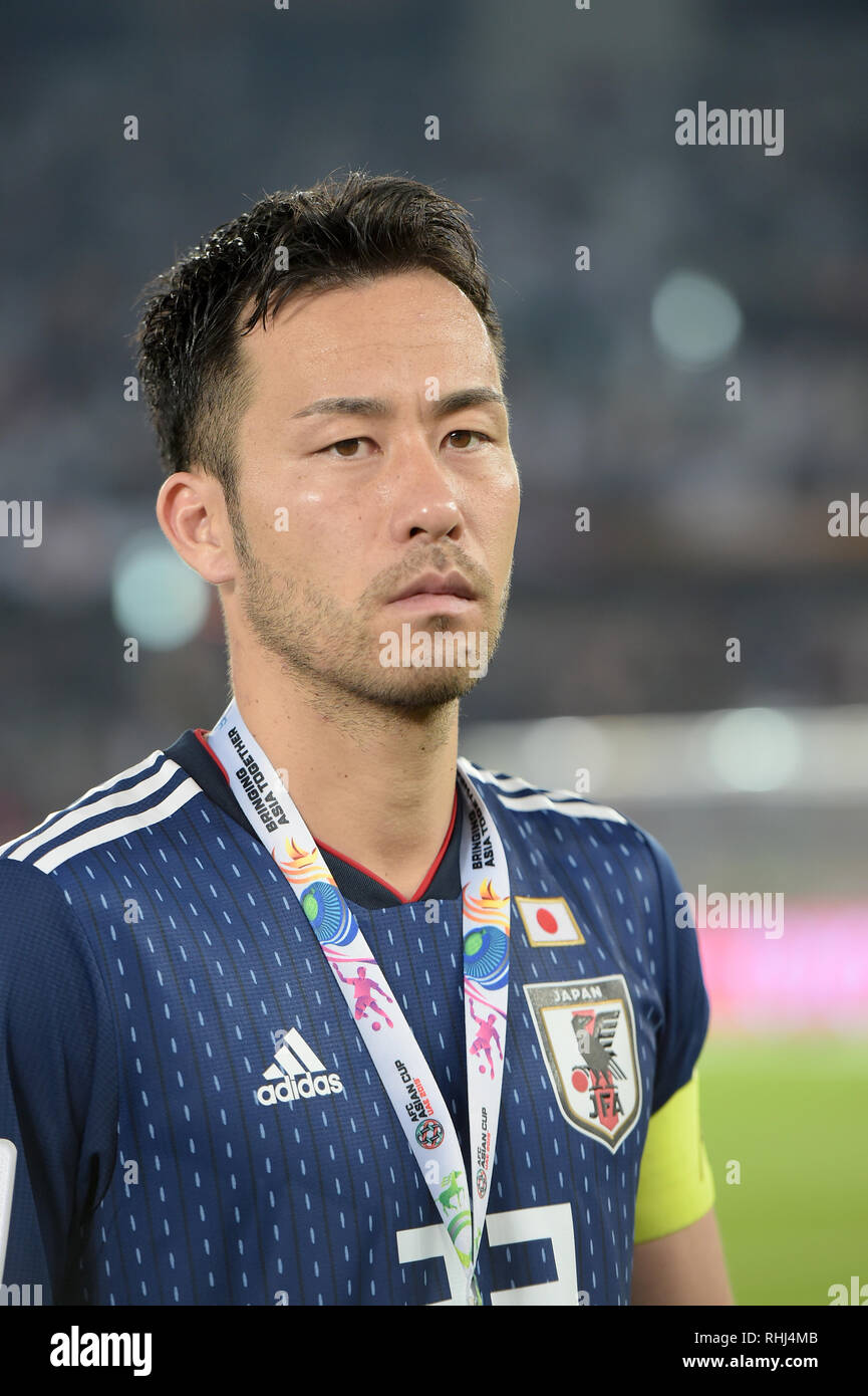 Abu Dhabi, UAE. 3rd Feb 2019. Japan's Maya Yoshida during the AFC Asian Cup UAE 2019 award ceremony at Zayed Sports City Stadium in Abu Dhabi, United Arab Emirates, February 1, 2019. Credit: FAR EAST PRESS/AFLO/Alamy Live News Stock Photo