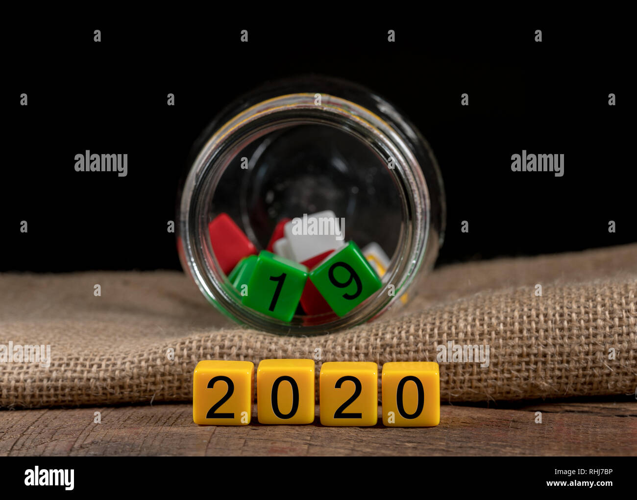 Calendar for 2020 New Year holiday background Stock Photo