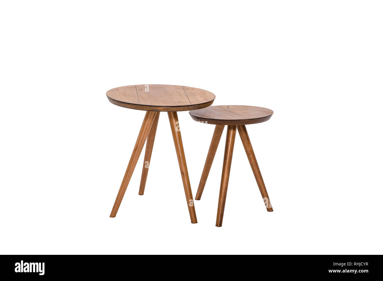 Table isolated on white background Stock Photo - Alamy