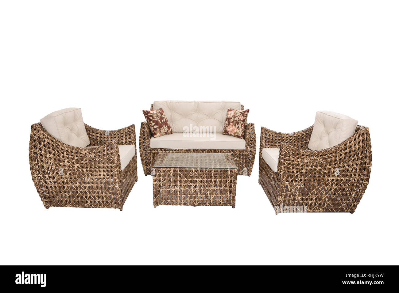 Garden Furniture isolated on white background Stock Photo - Alamy