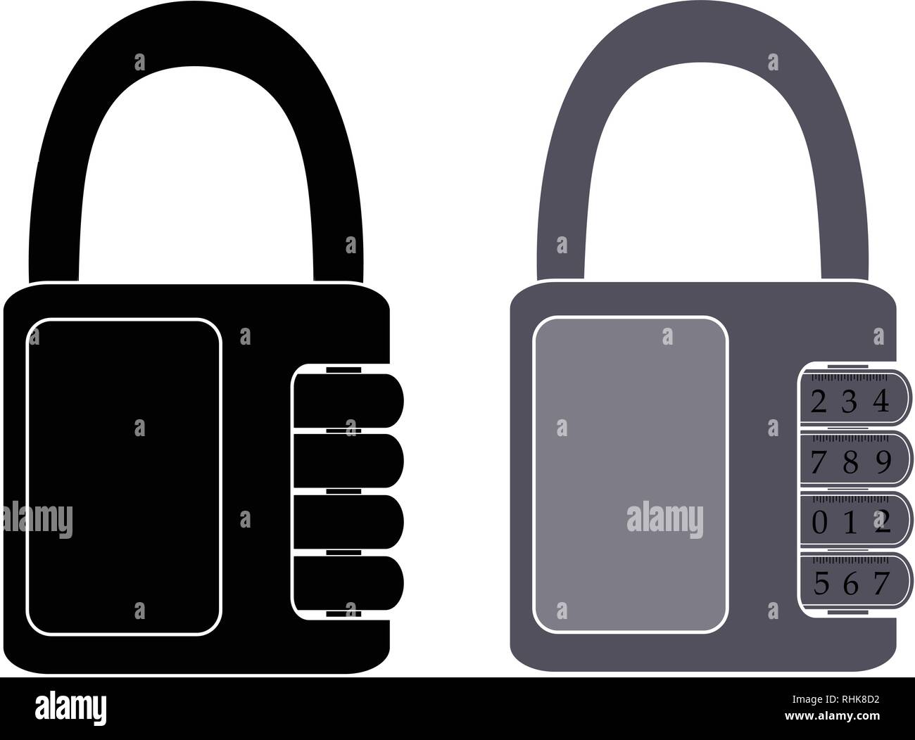 Lock with numbers flat vector illustration stock vector image art alamy