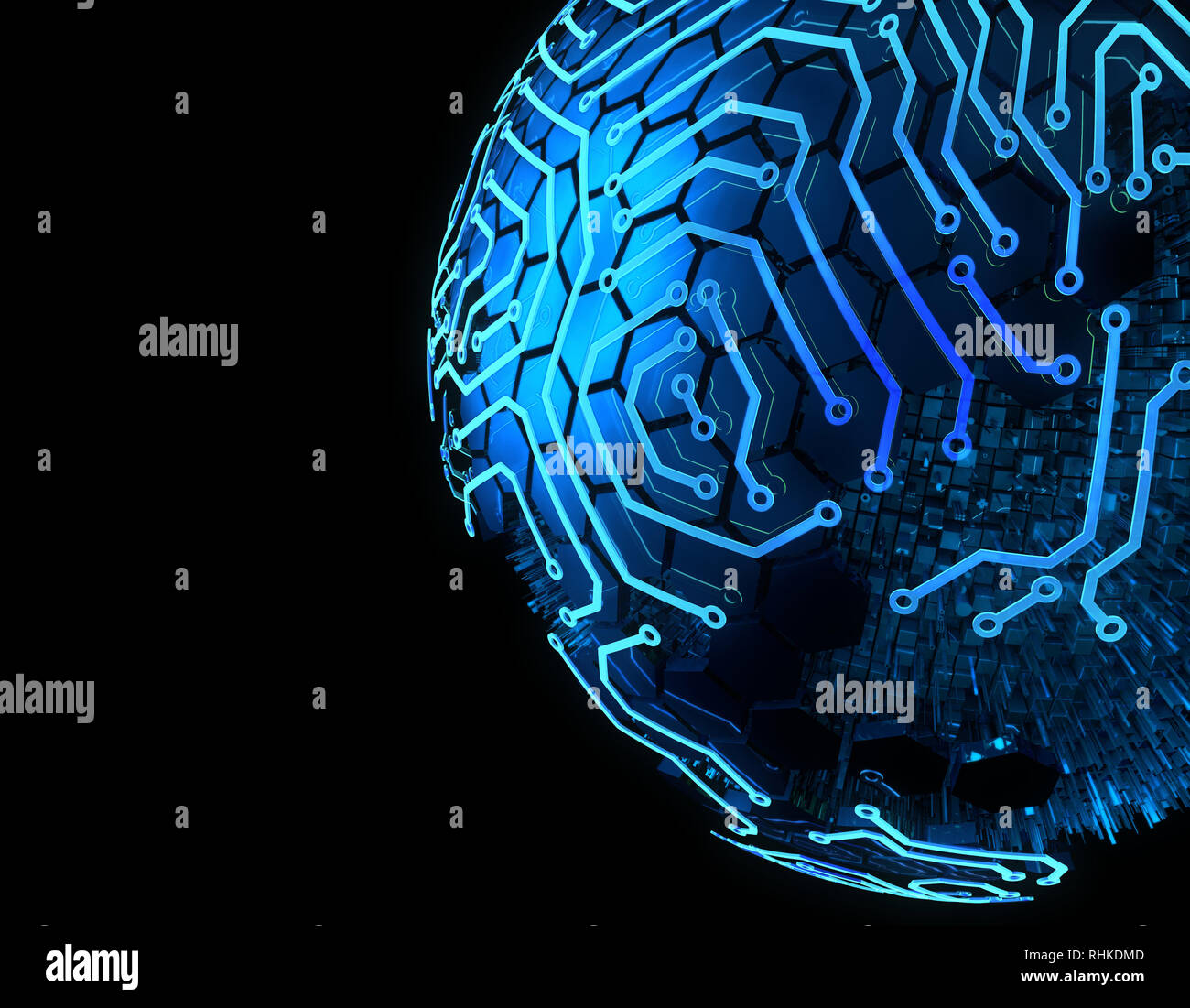 Internet smart earth technology, circuit board data transmission Stock ...