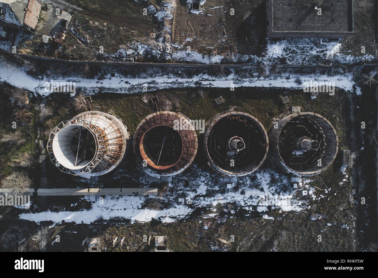 Urban abandoned factory Stock Photo