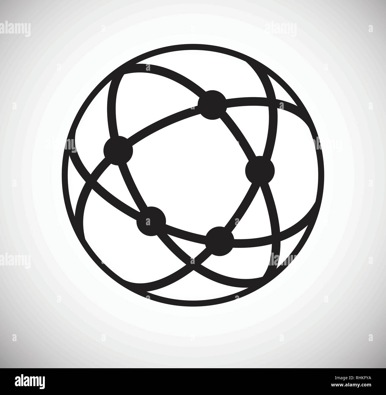 Globe icon on white background for graphic and web design, Modern ...