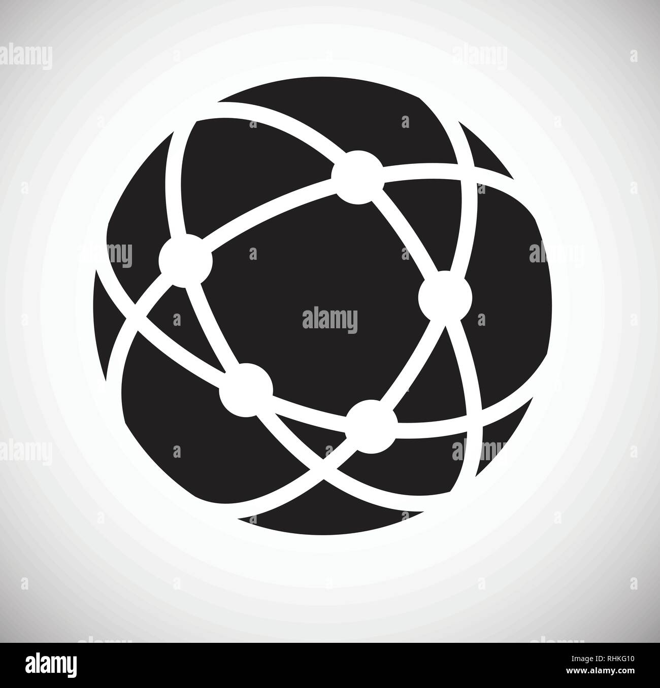 Globe icon on white background for graphic and web design, Modern ...