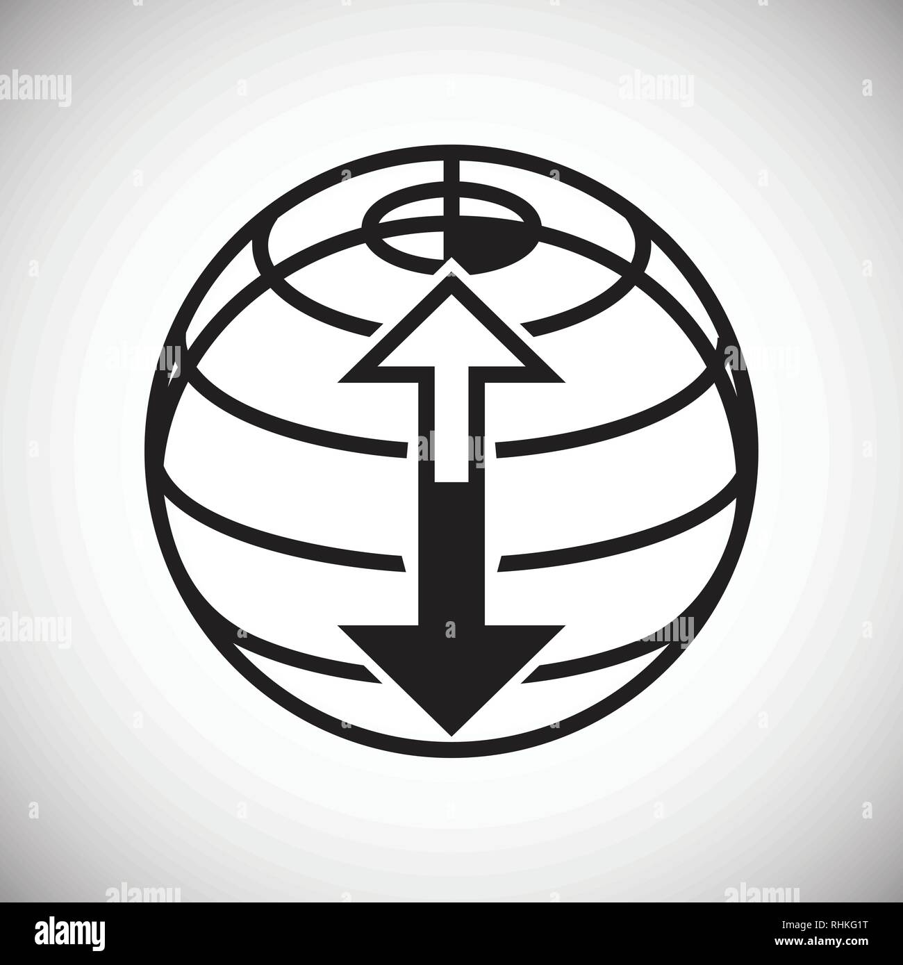 Globe icon on white background for graphic and web design, Modern ...