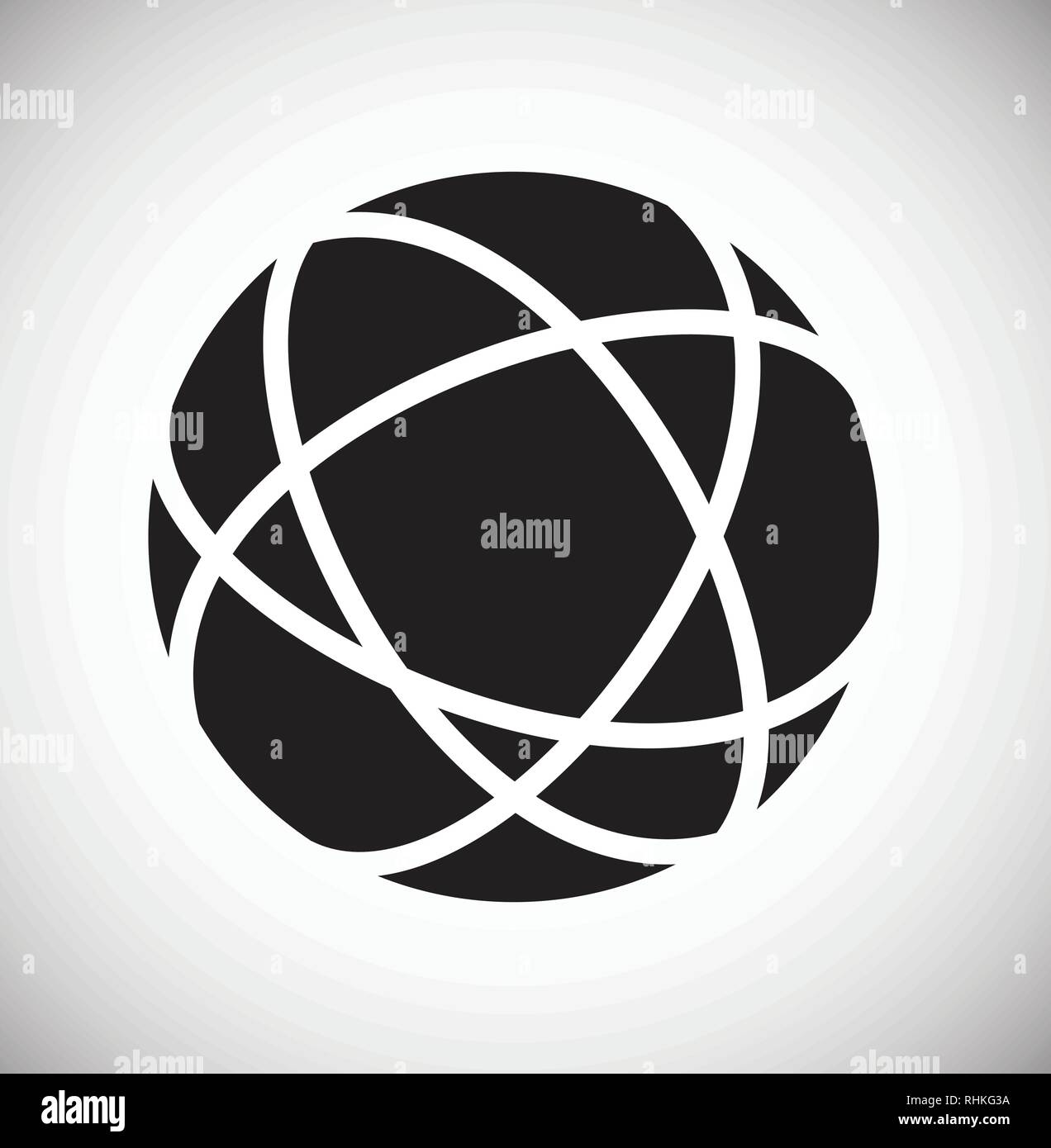 Globe icon on white background for graphic and web design, Modern ...