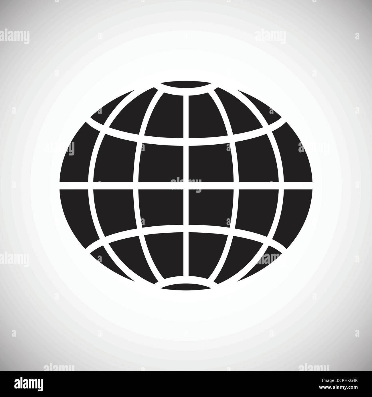 Globe icon on white background for graphic and web design, Modern ...