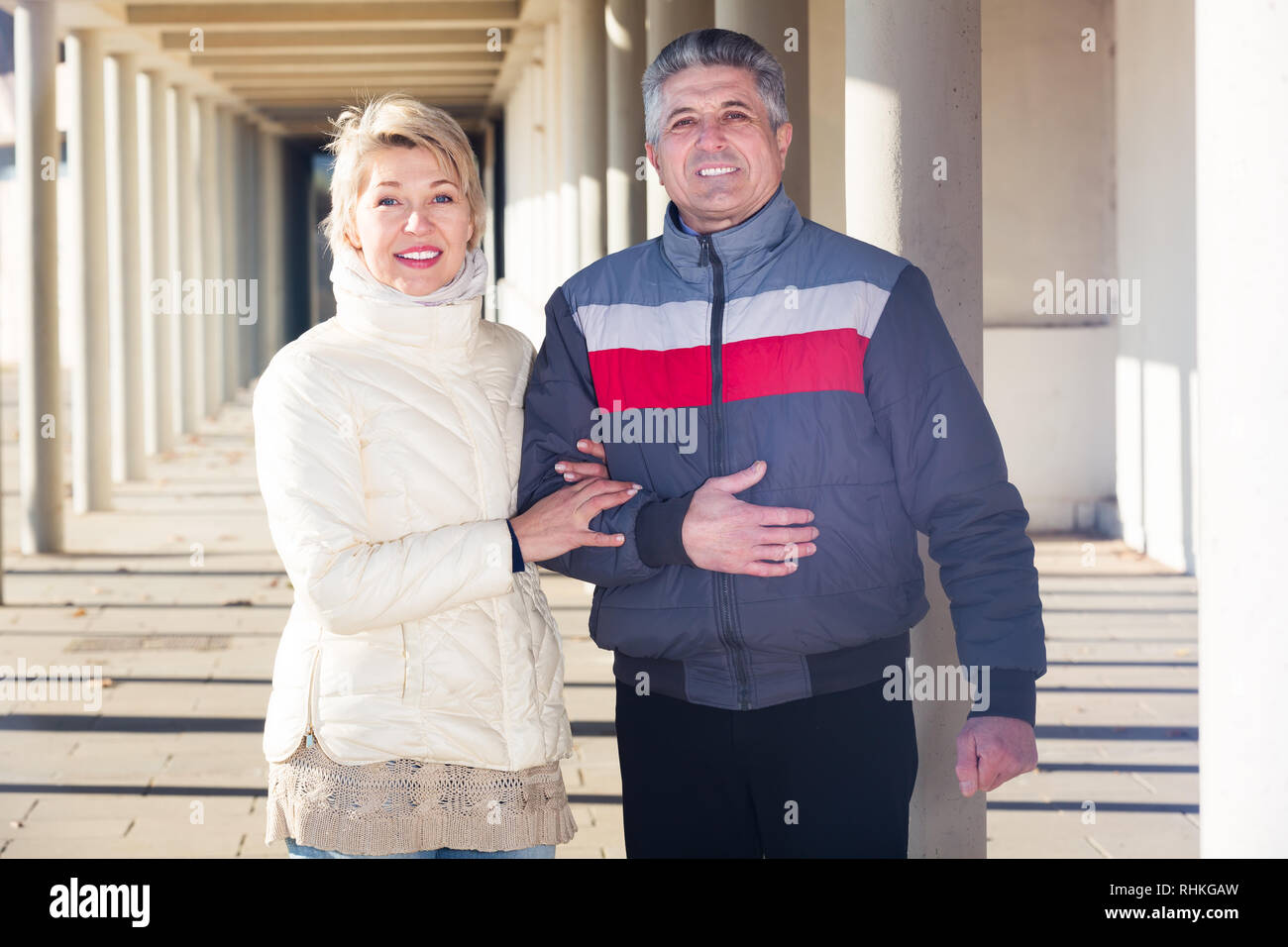Senior man walking along winter hi-res stock photography and images - Alamy