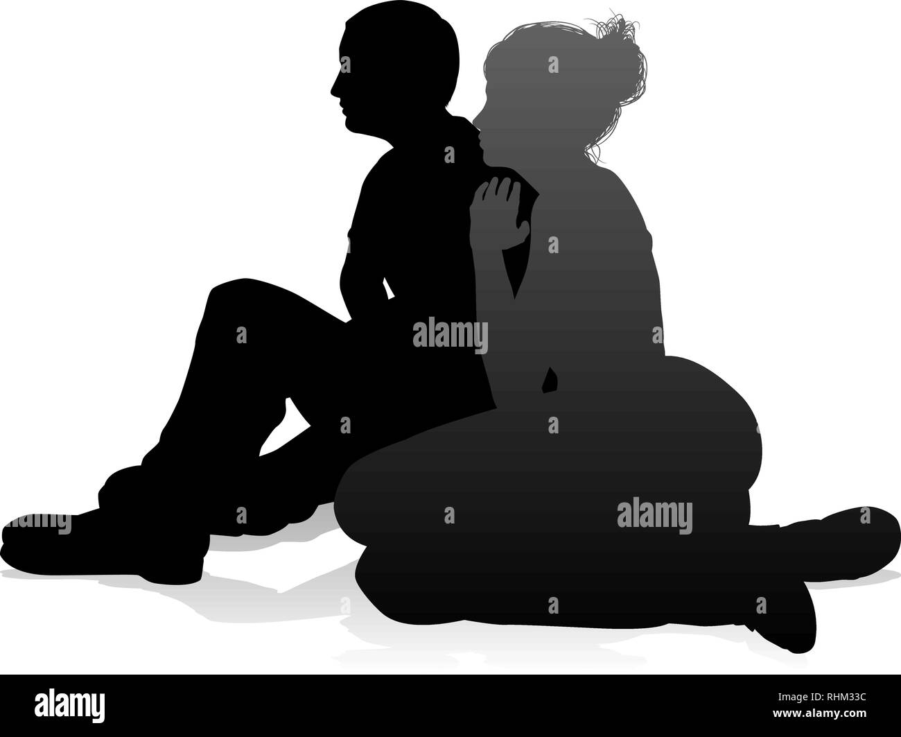 Young Couple People Silhouette Stock Vector Image & Art - Alamy