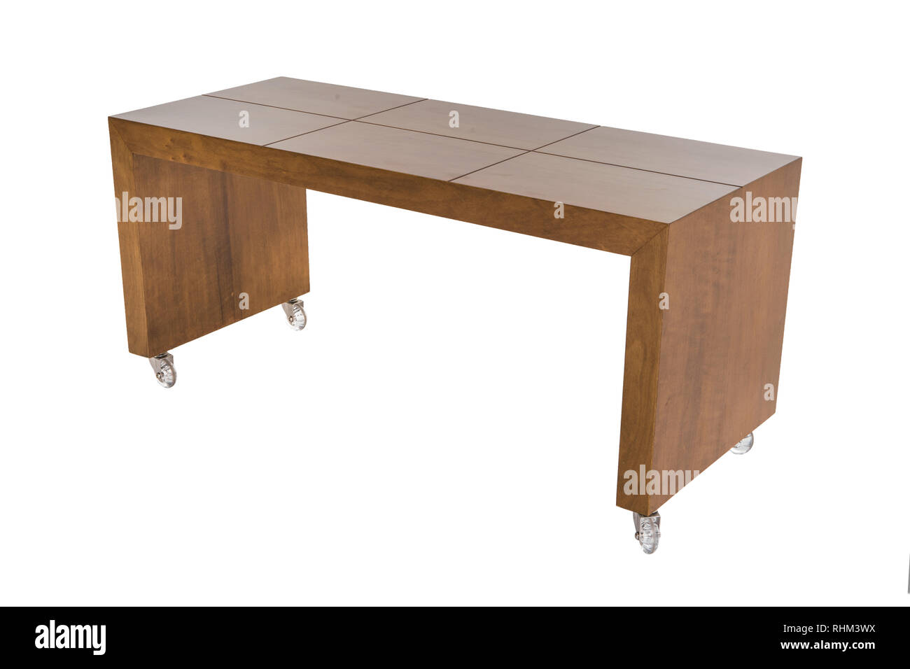 Table isolated on white background Stock Photo - Alamy