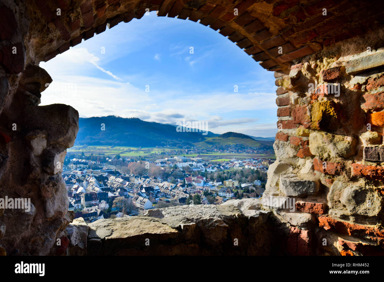 castle ruin of Staufen in the black forest area in germany Stock Photo ...