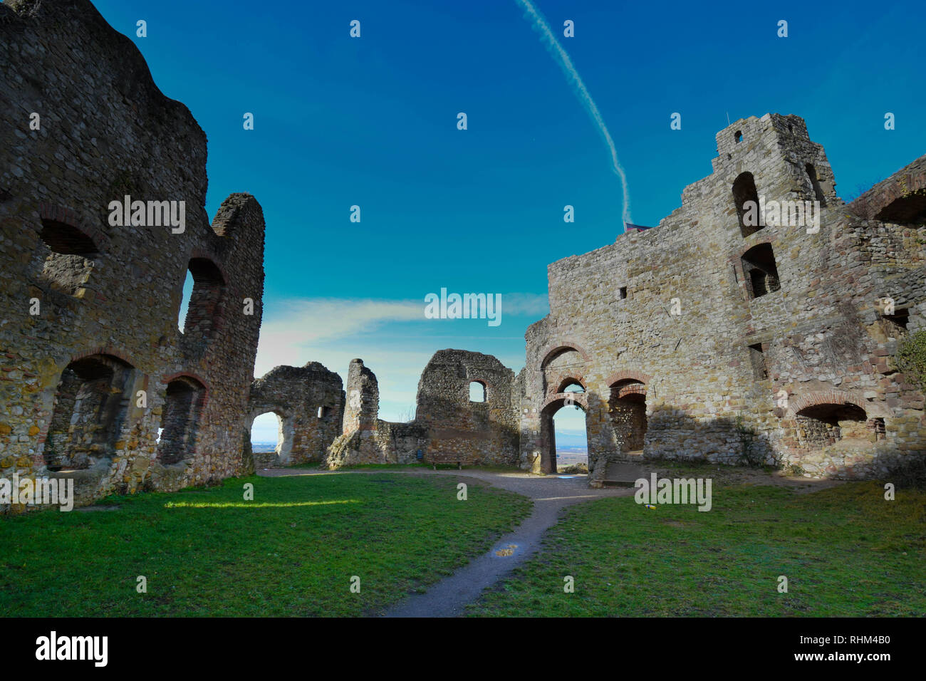castle ruin of Staufen in the black forest area in germany Stock Photo ...