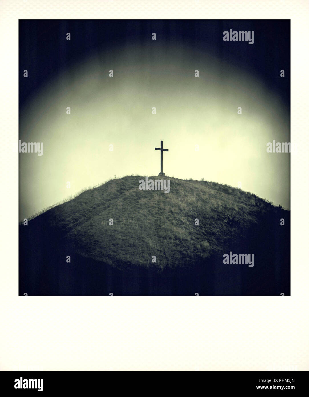 Cross on a hill hi-res stock photography and images - Alamy