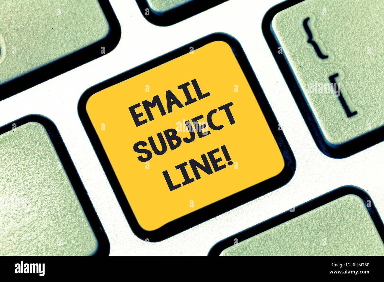 Writing note showing Email Subject Line. Business photo showcasing ...