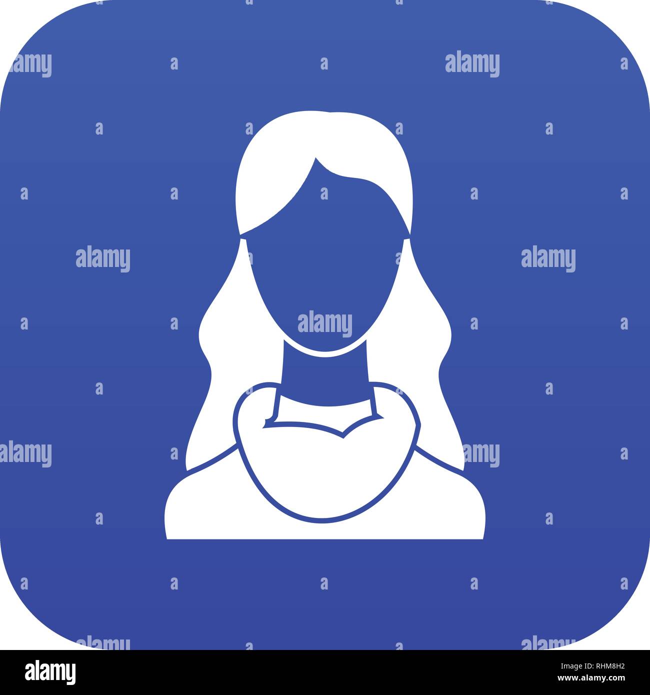 Woman icon digital blue Stock Vector Image & Art - Alamy