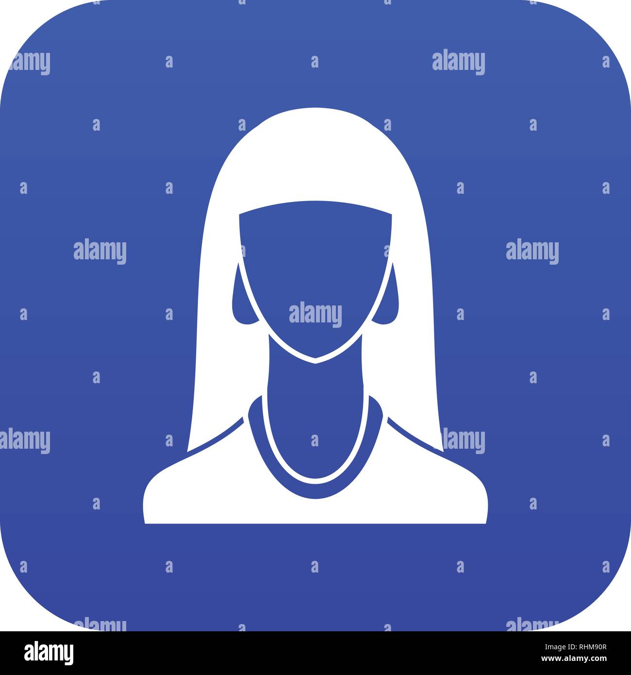 Woman icon digital blue Stock Vector Image & Art - Alamy