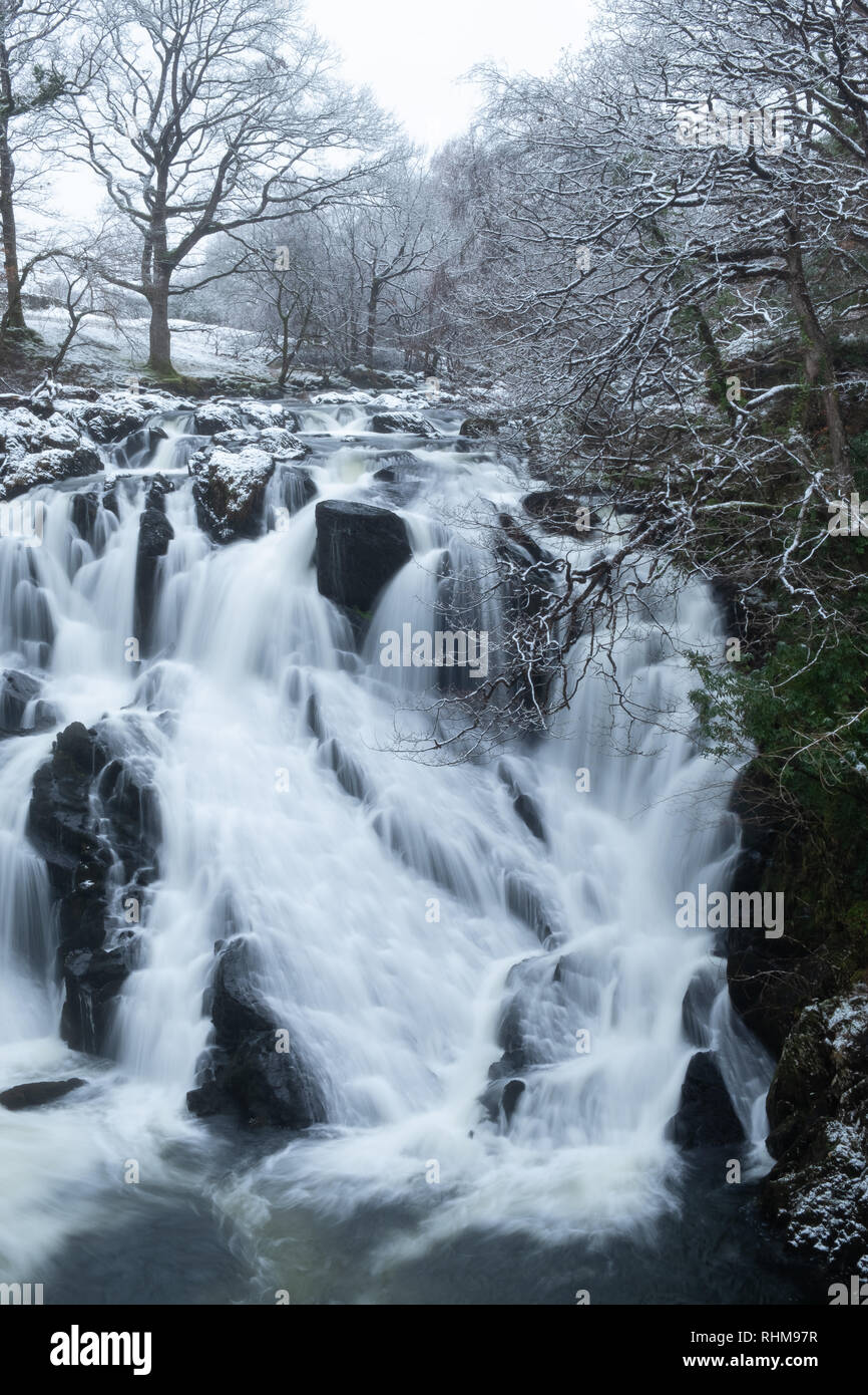 Swallow Falls on the River Llugwy near Betws-y-Coed in Snowdonia, Wales Stock Photo