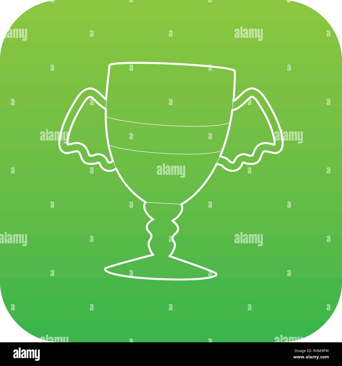 Winner cup icon green vector Stock Vector Image & Art - Alamy