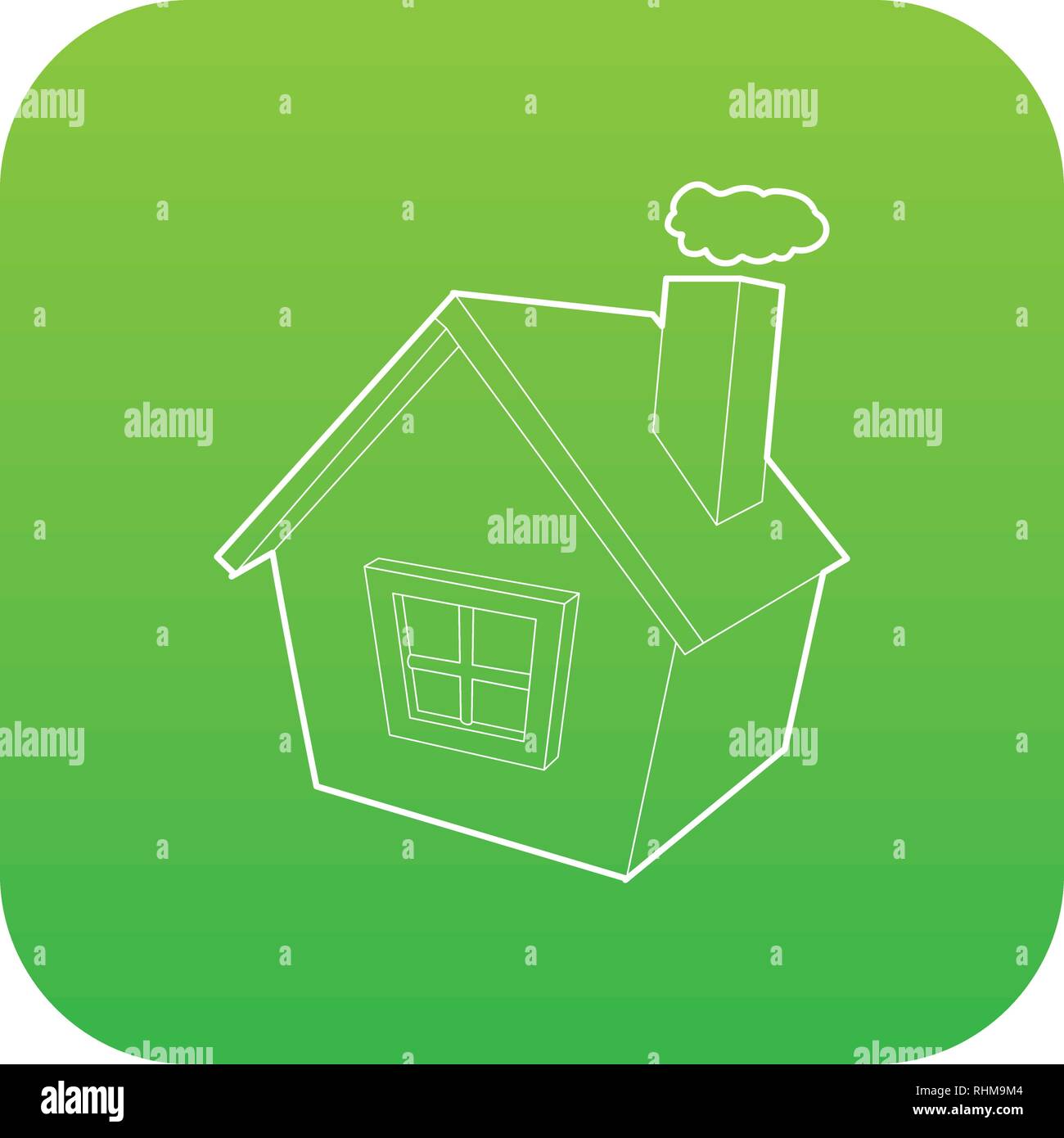 House icon green vector Stock Vector Image & Art - Alamy