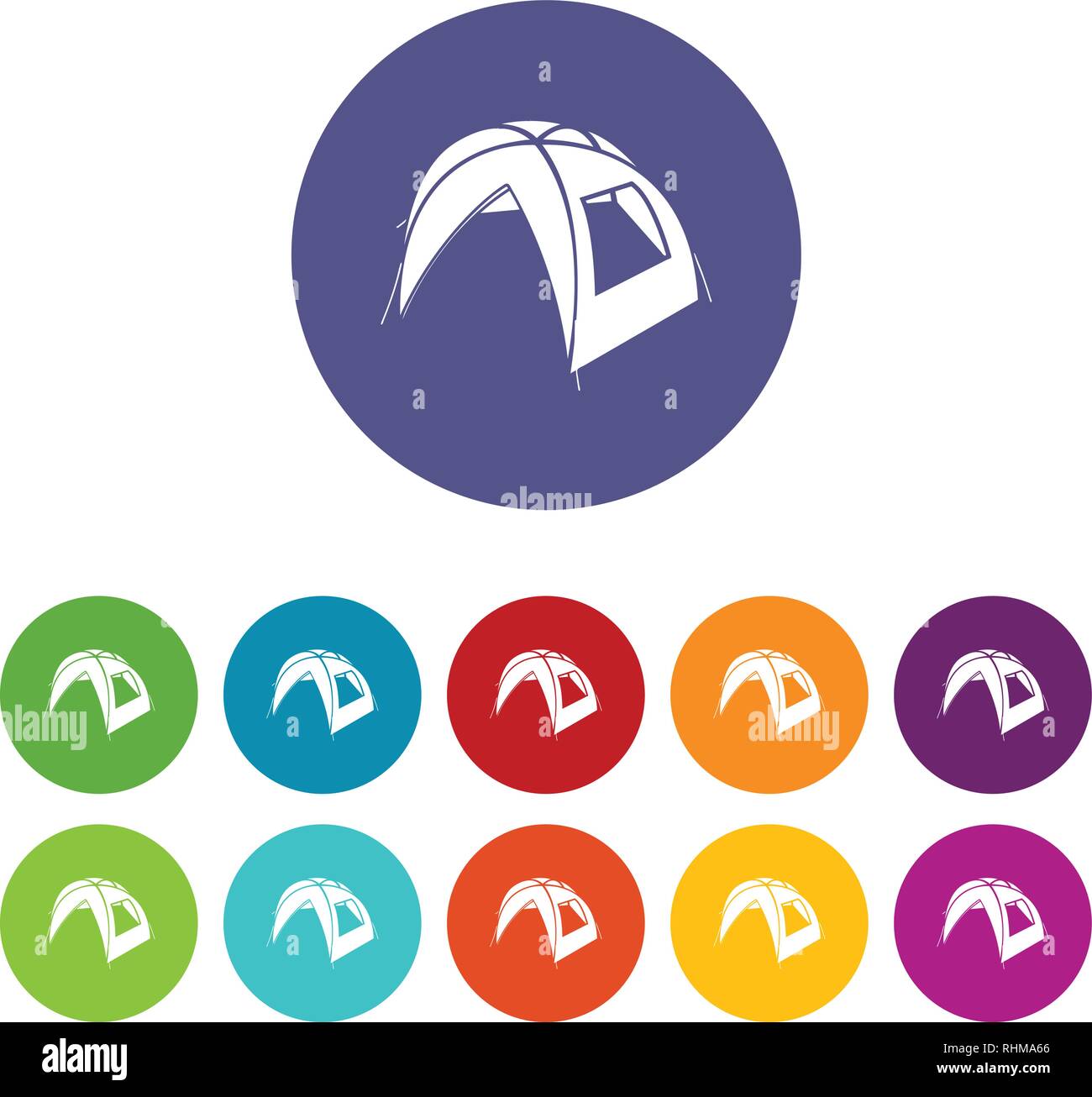 New tent icons set vector color Stock Vector Image & Art - Alamy