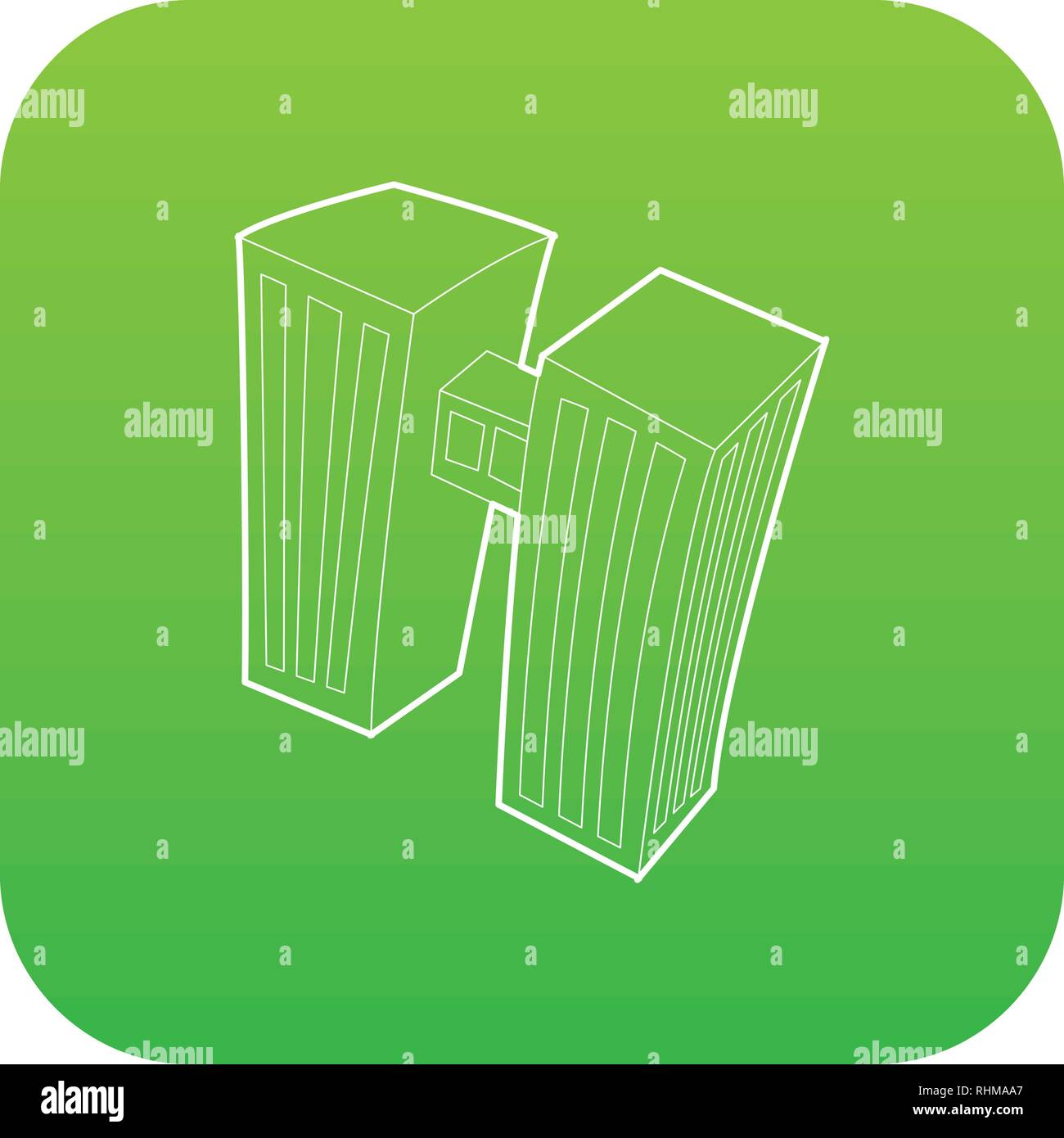 Double building icon green vector Stock Vector Image & Art - Alamy