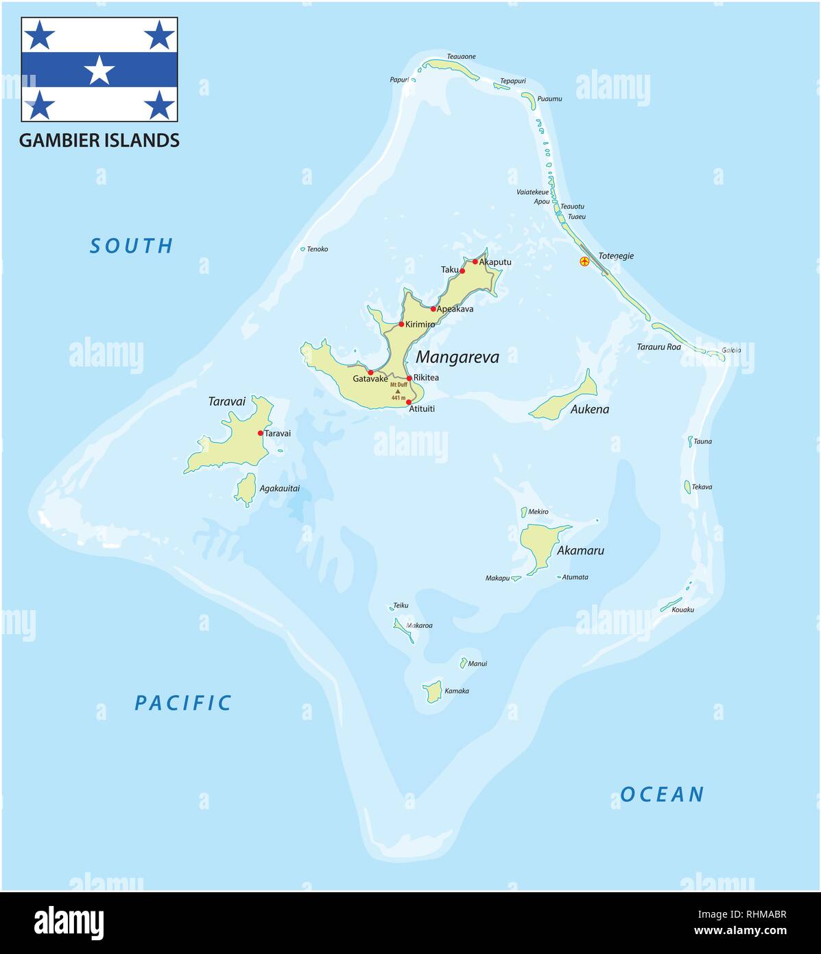 Gambier islands vector vectors hires stock photography and images Alamy