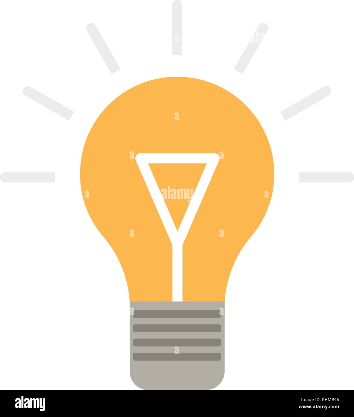Bulb idea icon, flat style Stock Vector Image & Art - Alamy