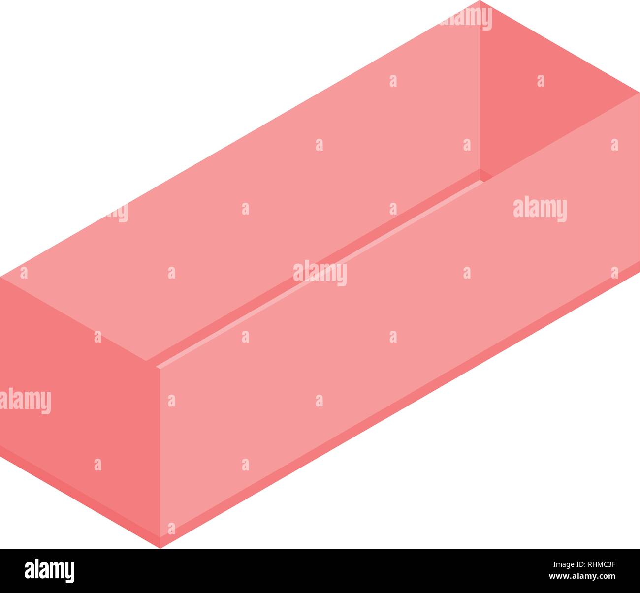 Empty macaroon box icon, isometric style Stock Vector