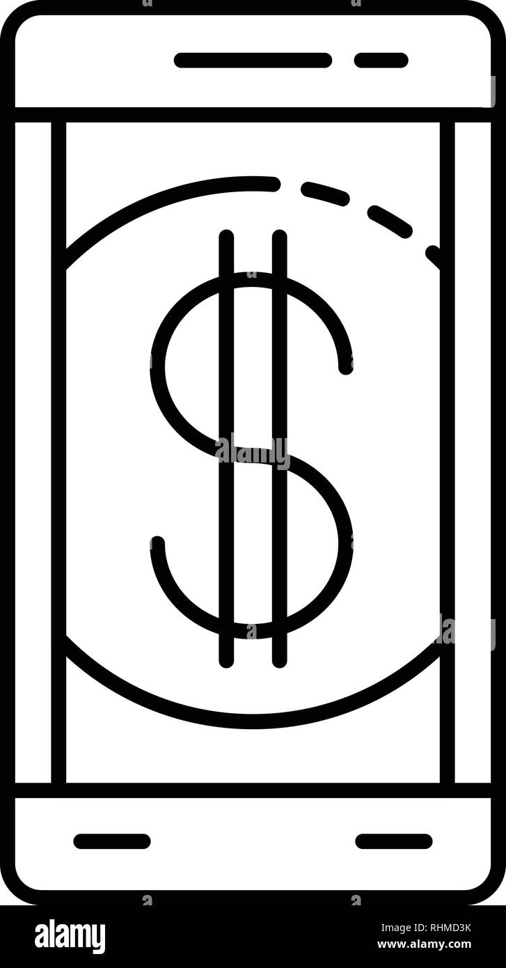 Smartphone payment icon, outline style Stock Vector Image & Art - Alamy