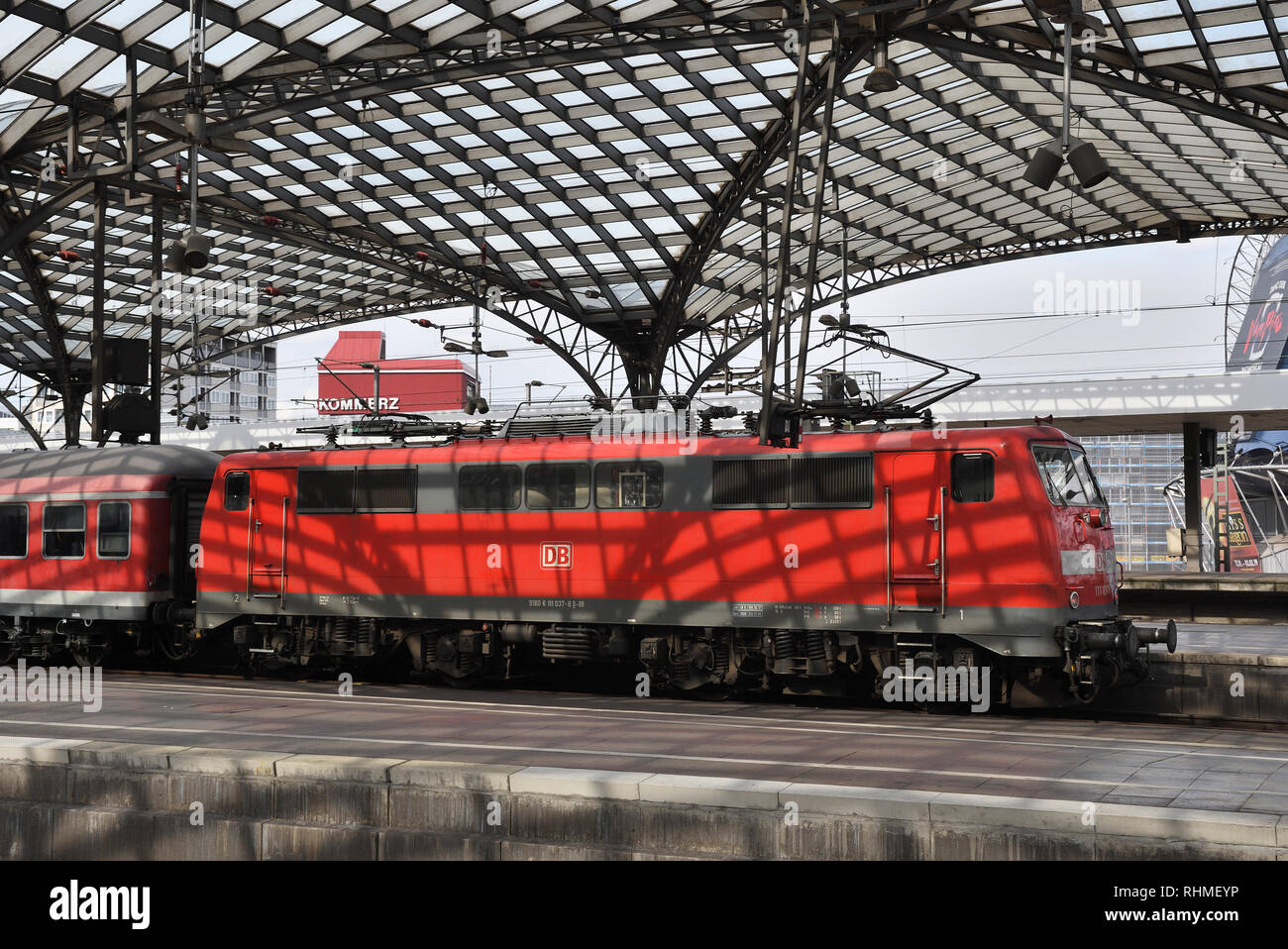class 111;electric locomotive;111 037-8;koln hbf;cologne station;germany Stock Photo