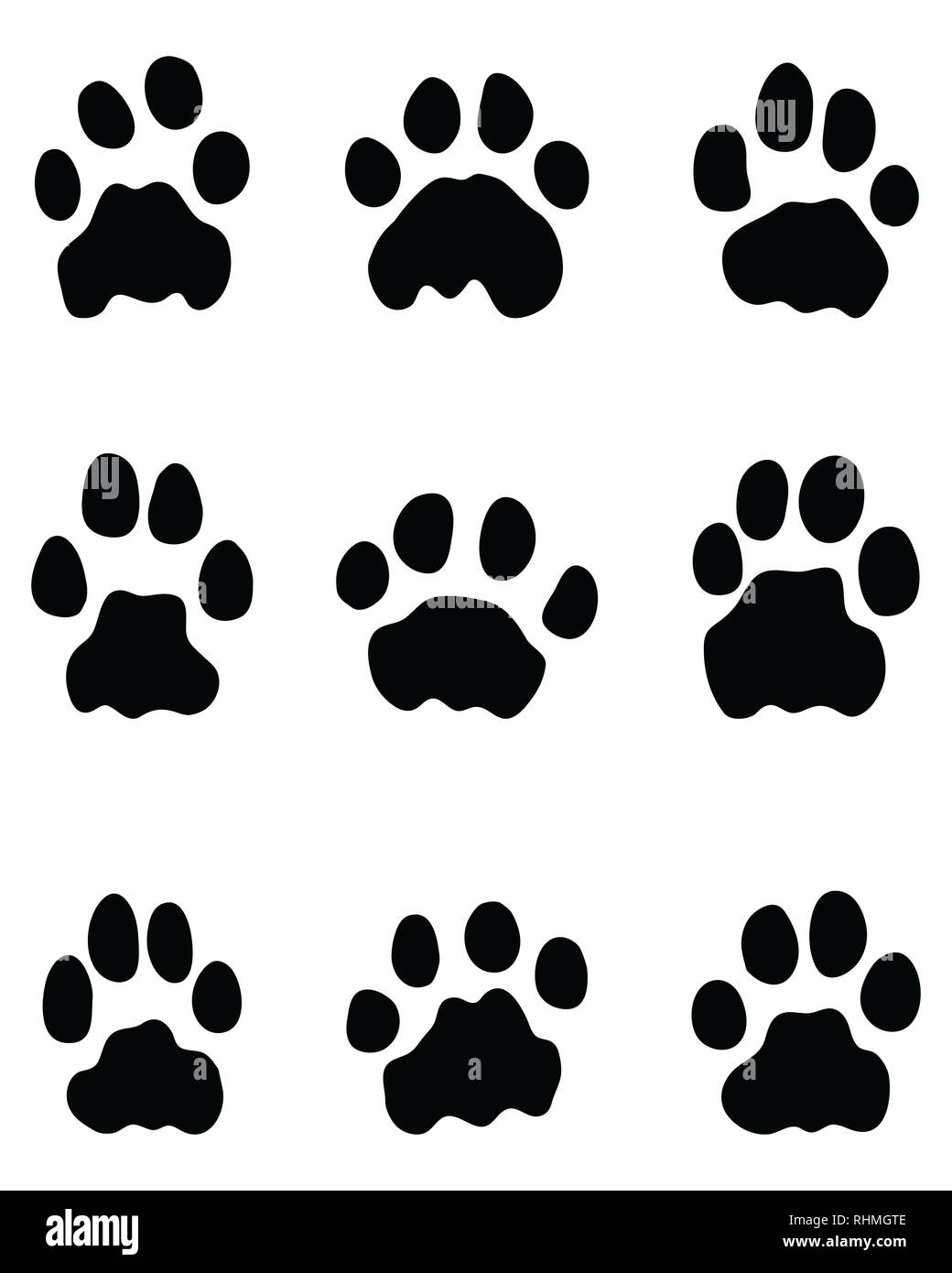 Tiger Footprint Hand Drawn Ink Brush Stock Vector (Royalty Free) 2051634152  | Shutterstock