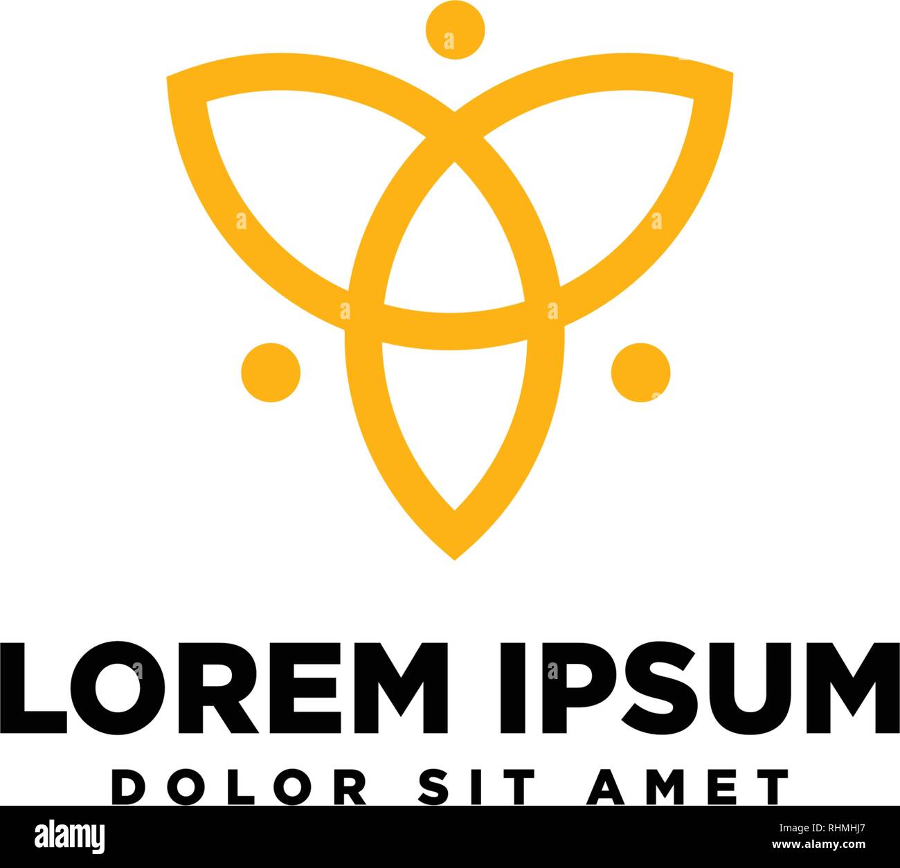 yoga line art logo template vector editable icon element isolated Stock Vector