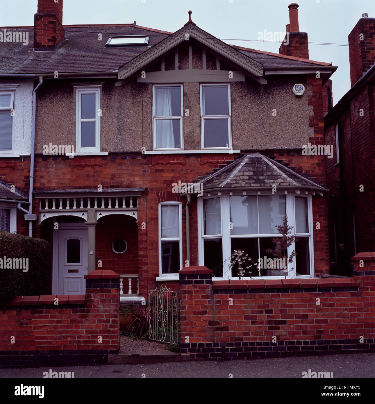 Exterior of a semidetached Edwardian townhouse Stock Photo Alamy