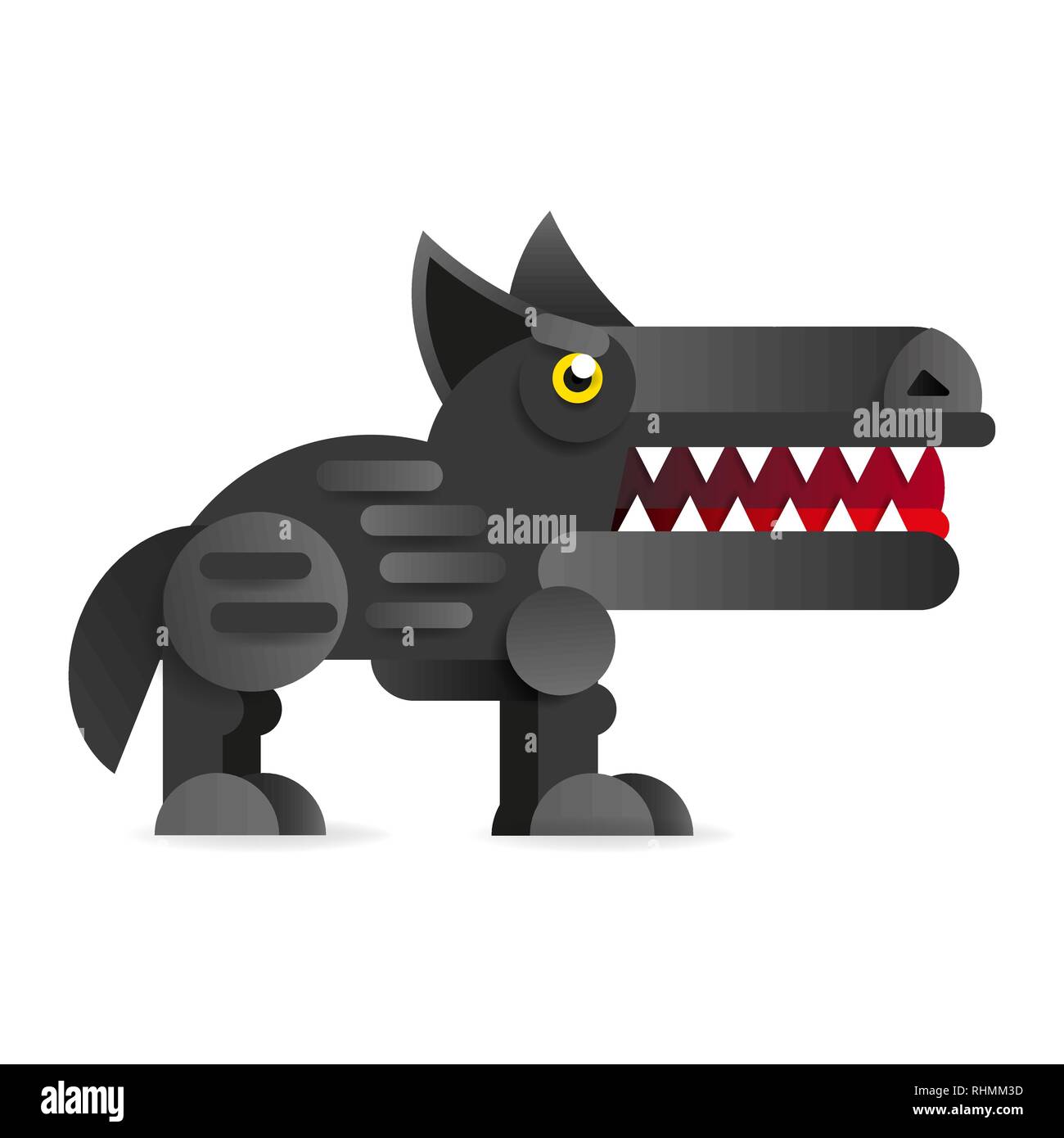 Big bad wolf cartoon hi-res stock photography and images - Alamy