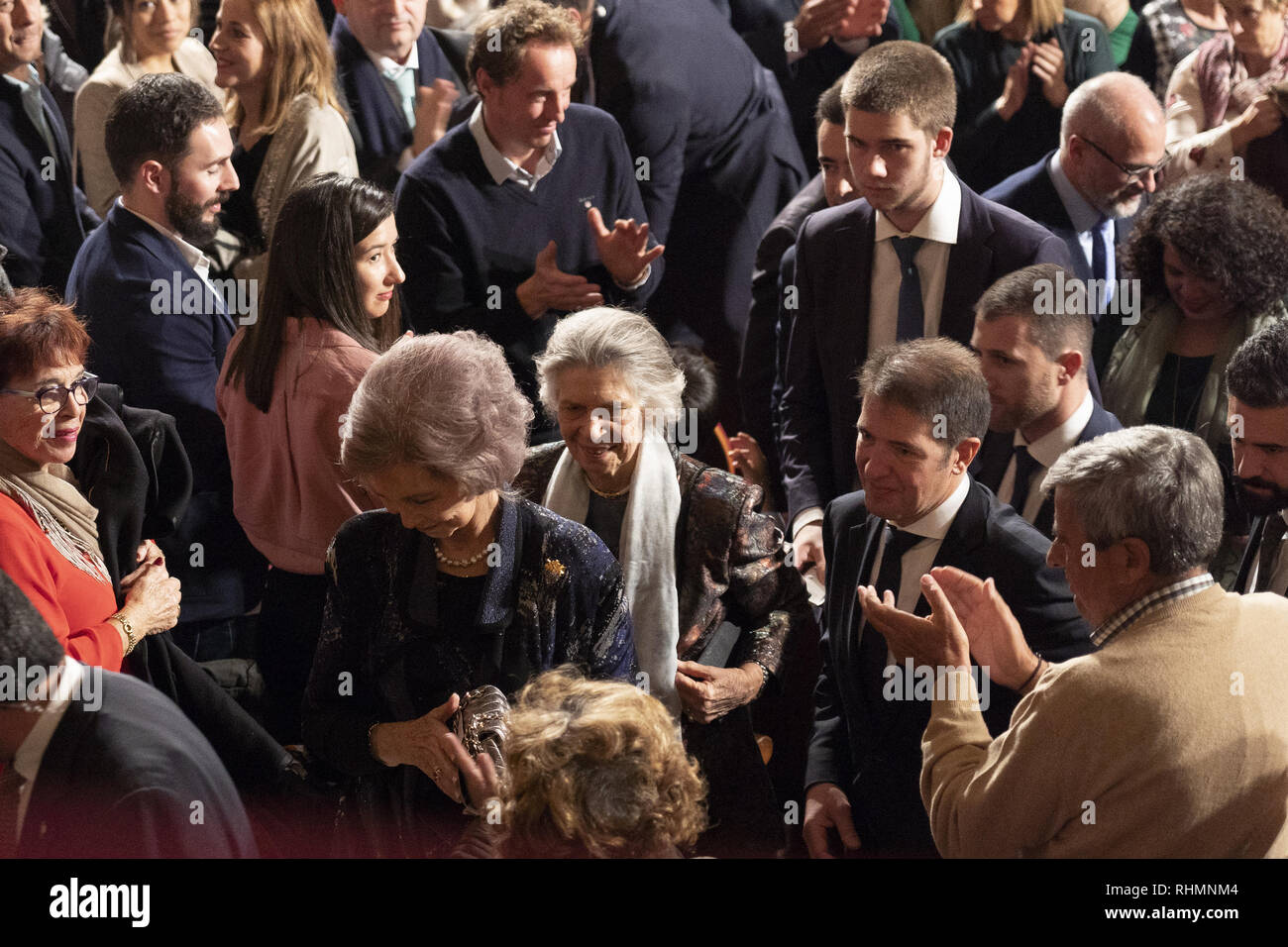 Queen Sofia Of Spain And Juan Valentin Urdangarin De Borbon Attend A